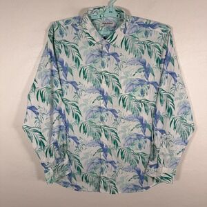 Tommy Bahama Shirt Mens 2XL White Siesta Key Performance Hawaiian Floral